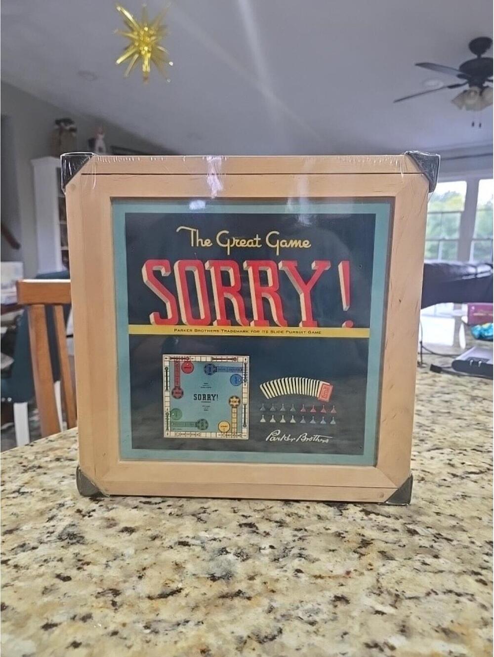 SORRY Great Game Nostalgia Series Parker Brothers Wooden Box 2002 New Sealed